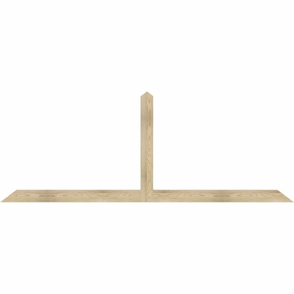 Ekena Millwork Portland Rough Sawn Timber Gable Bracket, Douglas Fir, 96"W x 36"H x 2"D x 4"F, 9/12 Pitch GBW096X36X0204POR00RDF - main